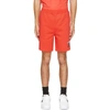 Helmut Lang Figure Logo-print Shorts In Flame