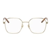 GUCCI GOLD ROUNDED SQUARE GLASSES