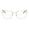 GUCCI GOLD ROUNDED SQUARE GLASSES