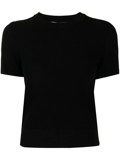 Michael Kors Logo Tape-detail T-shirt In Black