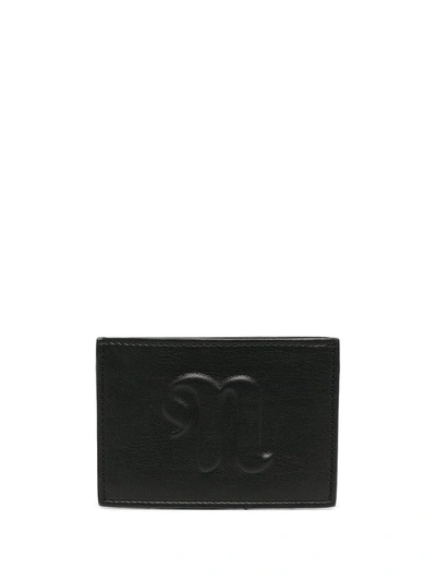 Nanushka Embossed-logo Cardholder In Schwarz