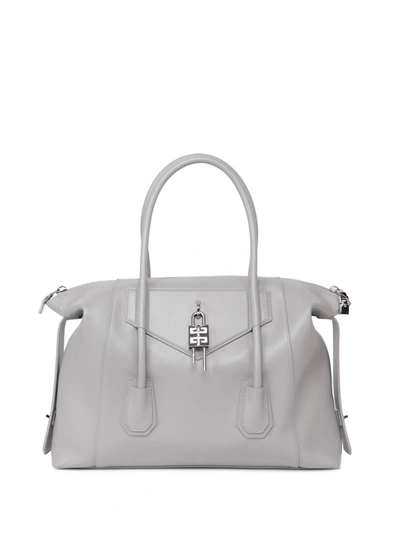 Givenchy Antigona Soft Leather Handbag In Grey