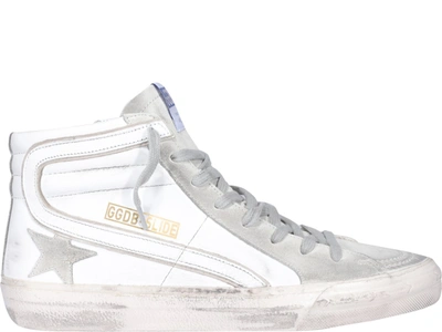 Golden Goose Deluxe Brand Slide High Top Sneakers In White