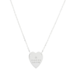 GUCCI STERLING SILVER HEART NECKLACE,P00585196