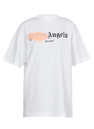 Palm Angels T-shirts And Polos White In Pink