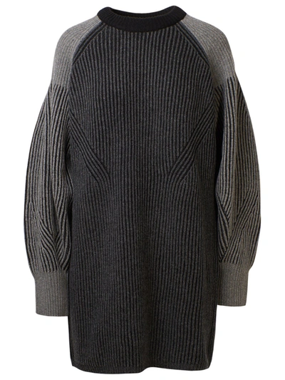 Kenzo Ribbed Sweater Dress In Black