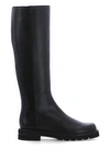 Stuart Weitzman Mila Lift Leather Knee Boots In Black