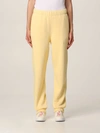 Ganni Software Straight-leg Tracksuit Bottoms In Yellow