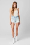 Blanknyc The Barrow Allstar Patch High Waist Denim Shorts In Allstar