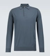 Loro Piana ml Long-sleeved Wool Polo Shirt In Grey