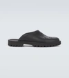 Gucci Black Rubber Gg Slip-on Loafers