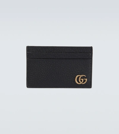 Gucci Gg Marmont Leather Cardholder In Black