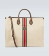 GUCCI LARGE FOLDABLE LINEN TOTE BAG,P00583970