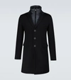 Herno Durable Long Sleeve Coat With Notched Lapels In Blue