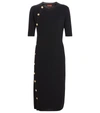 Altuzarra Topaz Button-detailed Ribbed-knit Midi Dress In Black