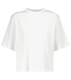 Vince Wide-sleeve Pima Cotton Crop Tee In White