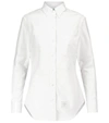Thom Browne 4-bar Round Collar Oxford Shirt In White