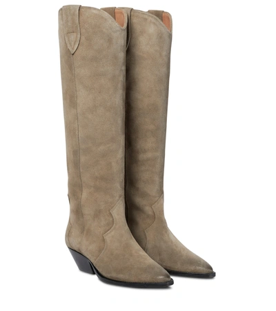 Isabel Marant Denvee Suede Knee-high Boots In Brown