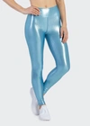 Heroine Sport Marvel Metallic High Waist Leggings In Aquamarine