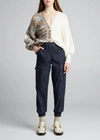Cinq À Sept Cinq A Sept Giles High-waist Jogger Pants In Indigo