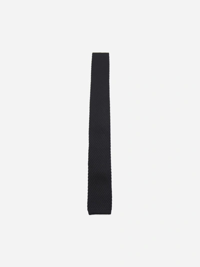 Dolce & Gabbana Tie Made Of Silk Tricot In Black