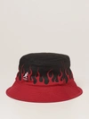 VISION OF SUPER HAT VISION OF SUPER X KANGOL FISHERMAN HAT WITH FLAMES,VOS/BUCKETKANGOL BLACK