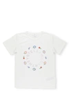 STELLA MCCARTNEY T-SHIRT WITH LOGO AND FLOWERS,602652 T SQJE69100