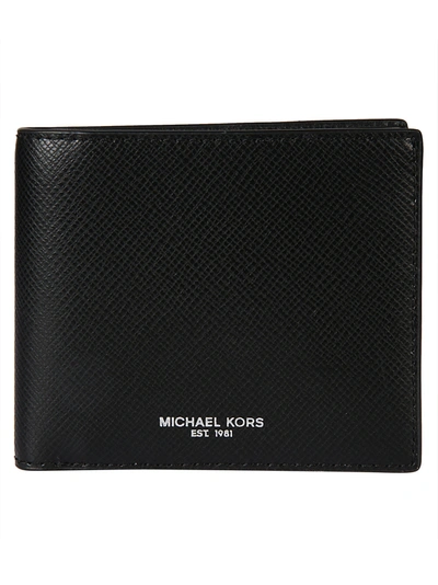 Michael Kors Logo Detail Classic Wallet In Black