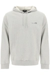 Apc A.p.c. Item 001 Logo Print Hoodie In Grey