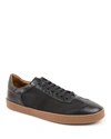 BRUNO MAGLI MEN'S BONO LEATHER/NYLON LOW-TOP SNEAKERS, BLACK,PROD238540075