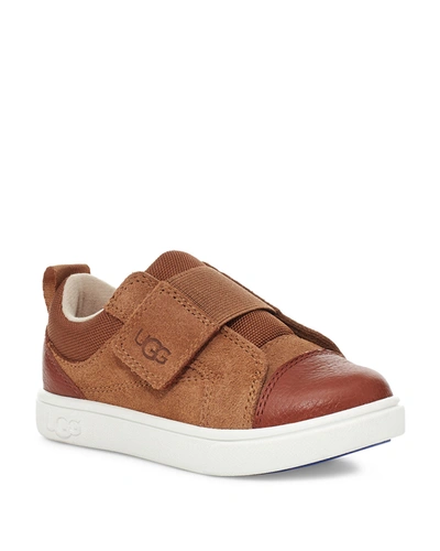 Ugg Rennon Grip-strap Low-top Sneakers, Baby/toddlers In Brown