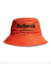 ALEXANDER MCQUEEN MEN'S GRAFFITI LOGO NYLON BUCKET HAT,PROD241870041