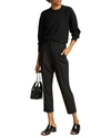 Loulou Studio Bruzzi Cropped Wool And Cashmere-blend Sweater In Black