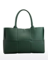 Bottega Veneta Large Arco Intrecciato Leather Tote In Black/gold