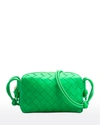 Bottega Veneta Loop Mini Intrecciato Crossbody Bag In Parakeet