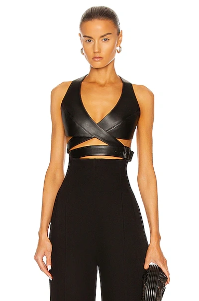 Alaïa Edition 1984 Wrap Bustier Top In Noir