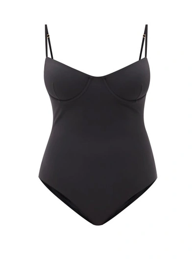 Totême Black Bra One-piece Swimsuit