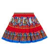 DOLCE & GABBANA PRINTED COTTON SKIRT,P00590238