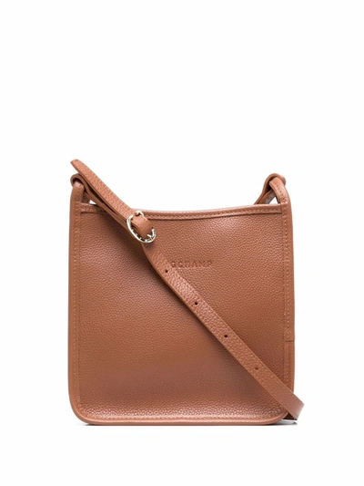 Longchamp Le Foulonné Crossbody Bag In Braun