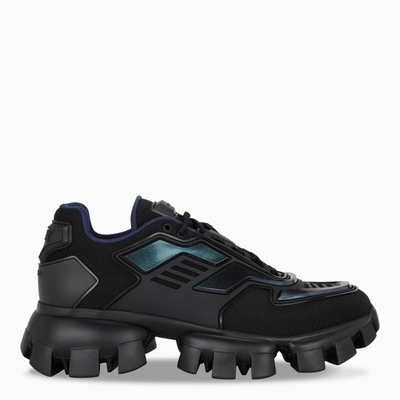 Prada Men's Cloudburst Thunder Metallic Chunky Sneakers In Black