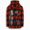 DSQUARED2 BLACK AND RED PARKA WITH CHECK MOTIF,S74AM1186S54010-J-DSQUA-001F