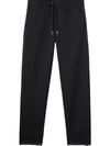 Burberry Mens Black Straight-leg Drawstring Linen Trousers Xl In 黑色