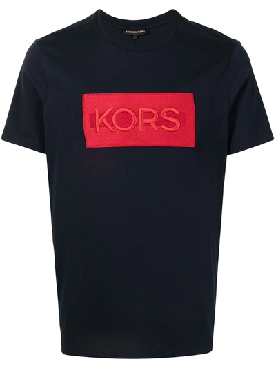 Michael Michael Kors Logo-print T-shirt In Blau