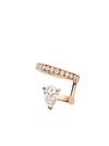 Repossi 18k Rose Gold Serti Sur Vide Diamond Single Ear Cuff In Gold