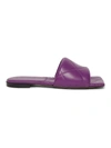 Bottega Veneta Rubber Sole Flat Mule Sandal Gumdrop Pink In Purple