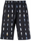 Marcelo Burlon County Of Milan Marcelo Burlon Man Swim Trunks Black Size L Polyester In Blue