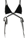 Christopher Esber Wrapround Triangle Bikini Top In Black