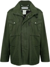 Off-white Arrows-motif Hooded Jacket In Green