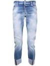 DSQUARED2 TURN-UP CROPPED JEANS