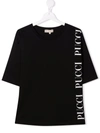 Emilio Pucci Junior Logo-print Cotton T-shirt In Black
